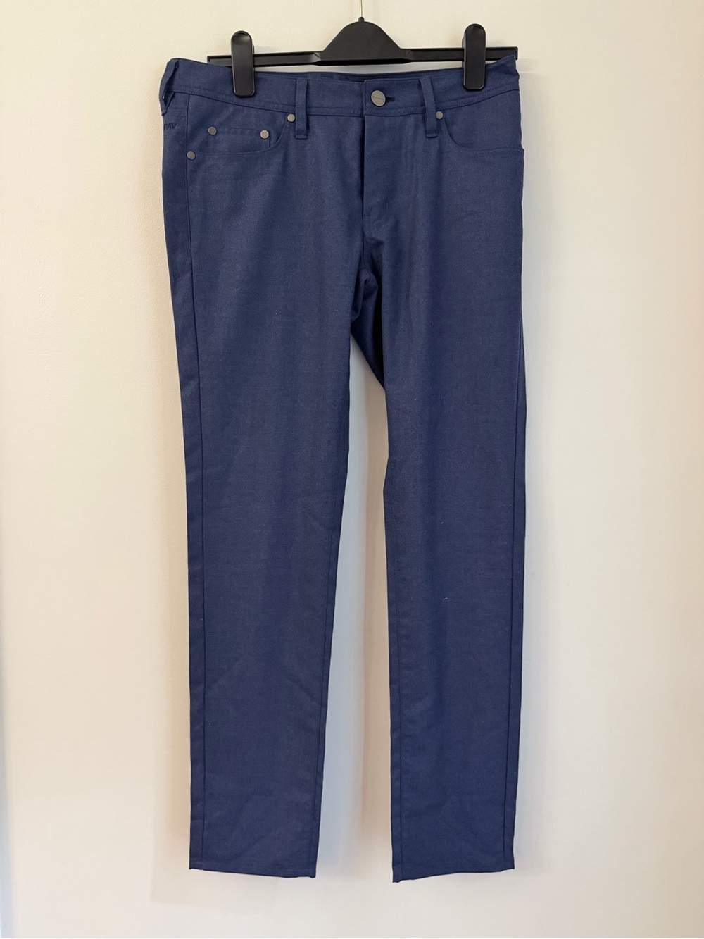 J. Hilburn Casual 5 Pocket Wool Pants Straight Leg Blue 32x30